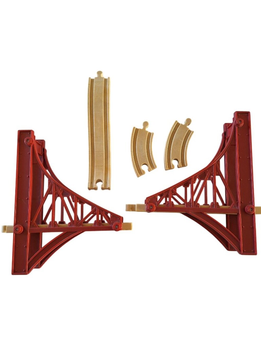 Thomas the Train Bridge 2004 Track Lot Red Suspension Plastic Learning Curve